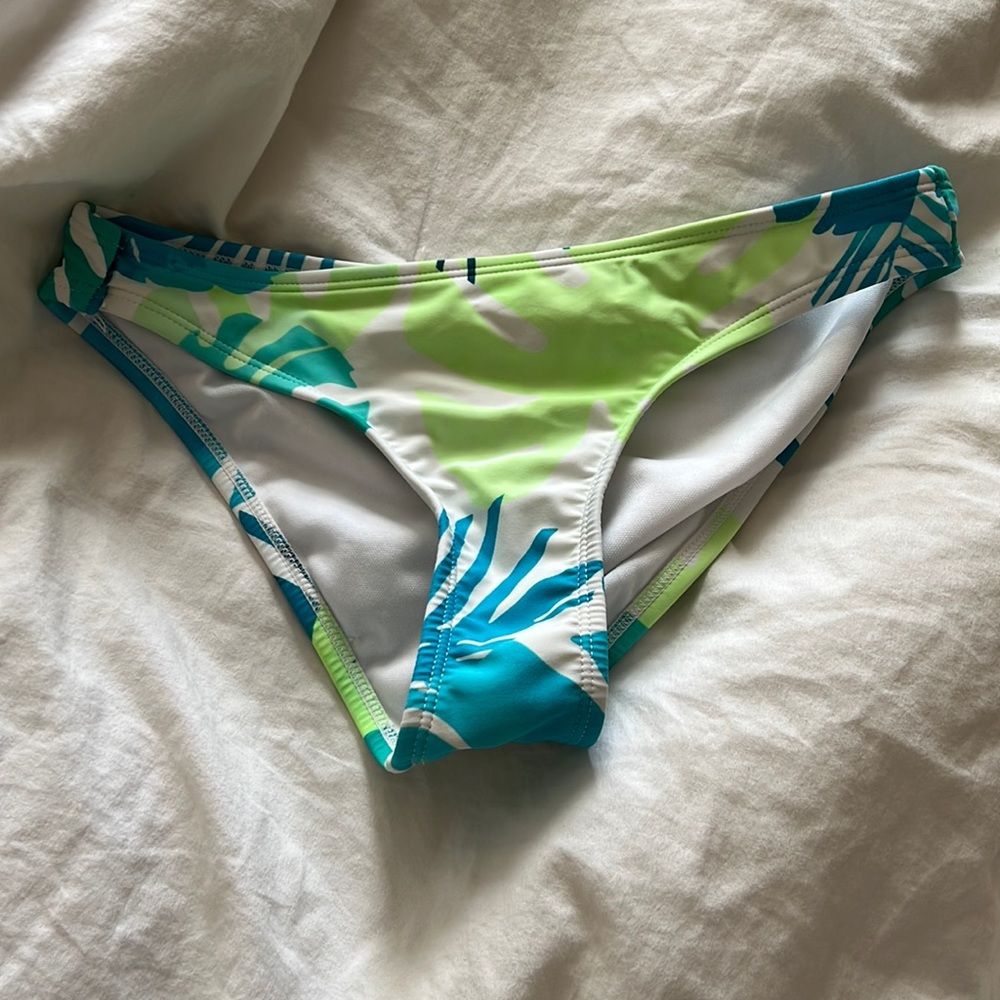 Palm leaves colorfull bathing suit bottoms